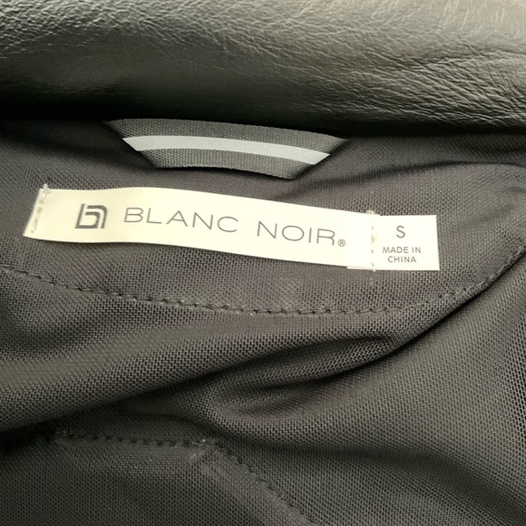 BLANC NOIR Leather and Mesh Moto Jacket NWOT  size small - Picture 10 of 16